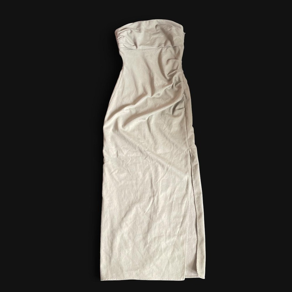 Sexy form fitting Army green Zara long ankle length dress Sz XS